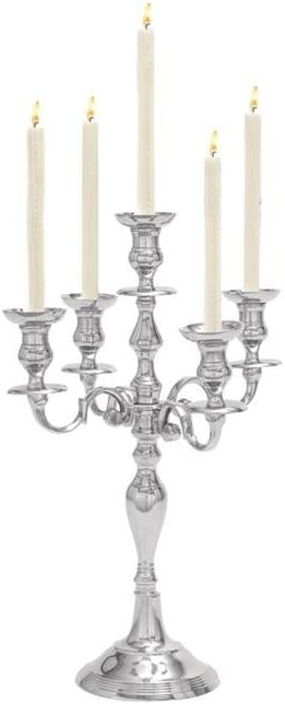 Deco 79 Aluminum Candelabra 24 by 16-Inch Pack of 2