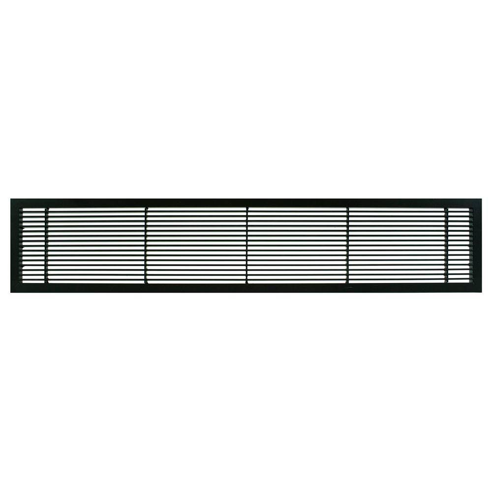 Architectural Grille 100044204 AG10 Series 4x22 x 42x22 Solid Aluminum Fixed Bar Supply/Return Air Vent GRILLE, Black-Matte