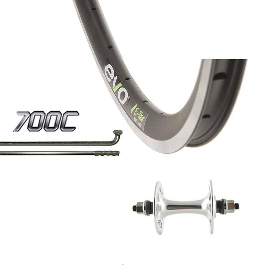 The Wheel Shop - Front 700c Wheel, Evo E-Tour 16 Black / TH-50, 32 St