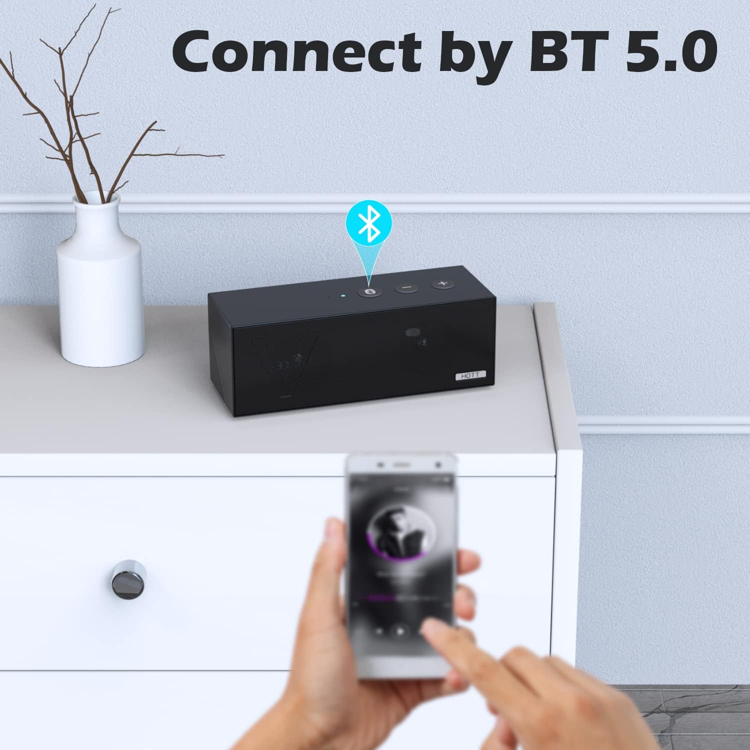 Bluetooth Speaker Portable Wireless Bluetooth Speaker with Dual Stereo Deep Bass Speakers 14H Playtime HD Surround Loud Sound Bluetooth Speakers Pack of 2