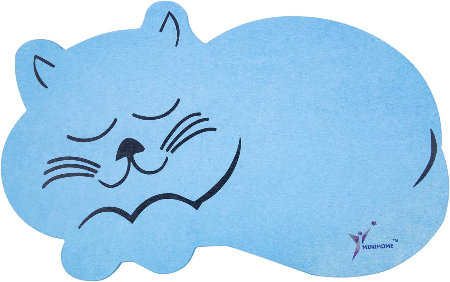 Diatomaceous Earth Bath Mat, Cat Design mat, Nonslip Absorbent Bath Mat - Fast Drying Hard Bathroom Floor Shower Mats 23.615.4inch (White)