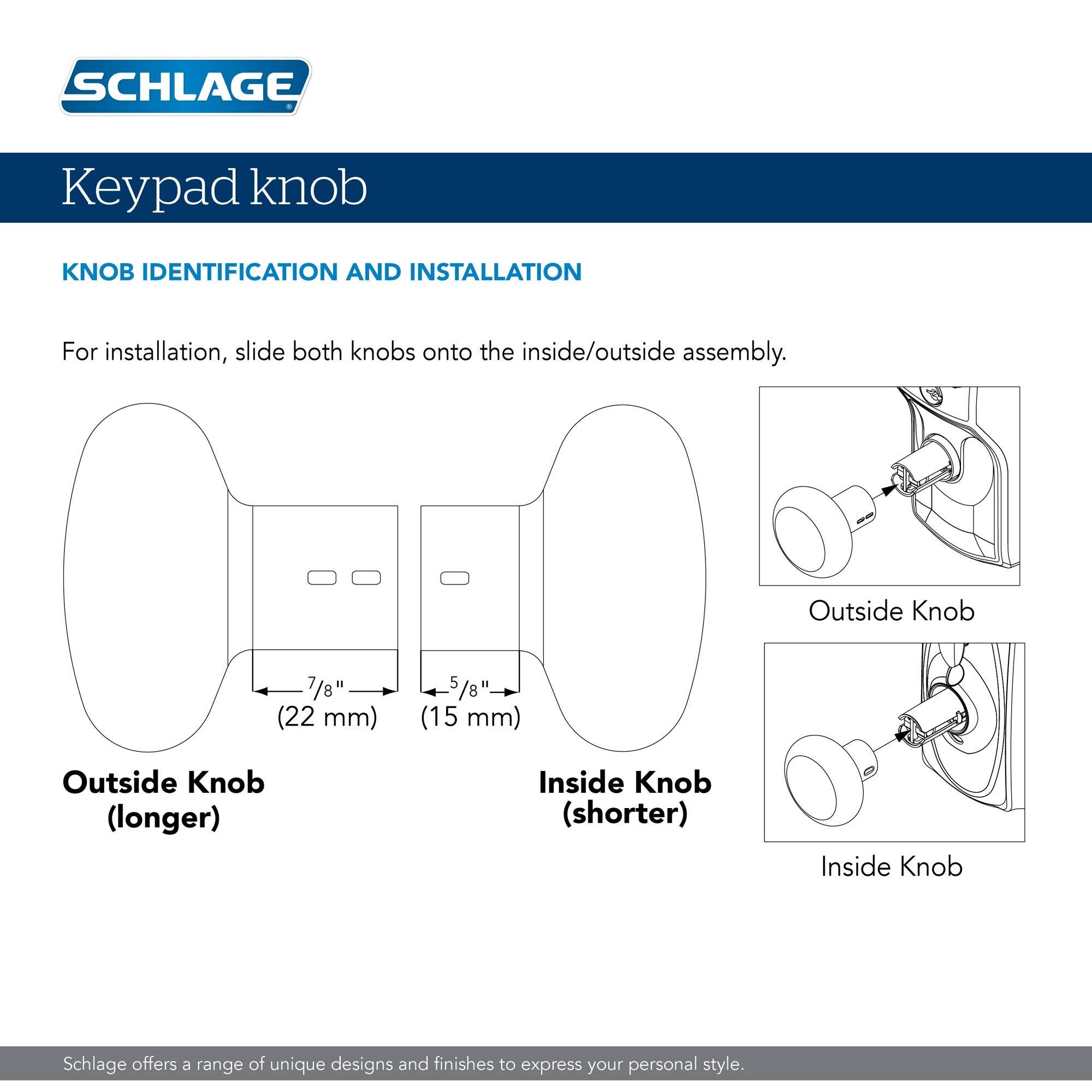 Schlage FE595 622 Ply Keypad Entry with Flex Electronic Lock, Matte Black