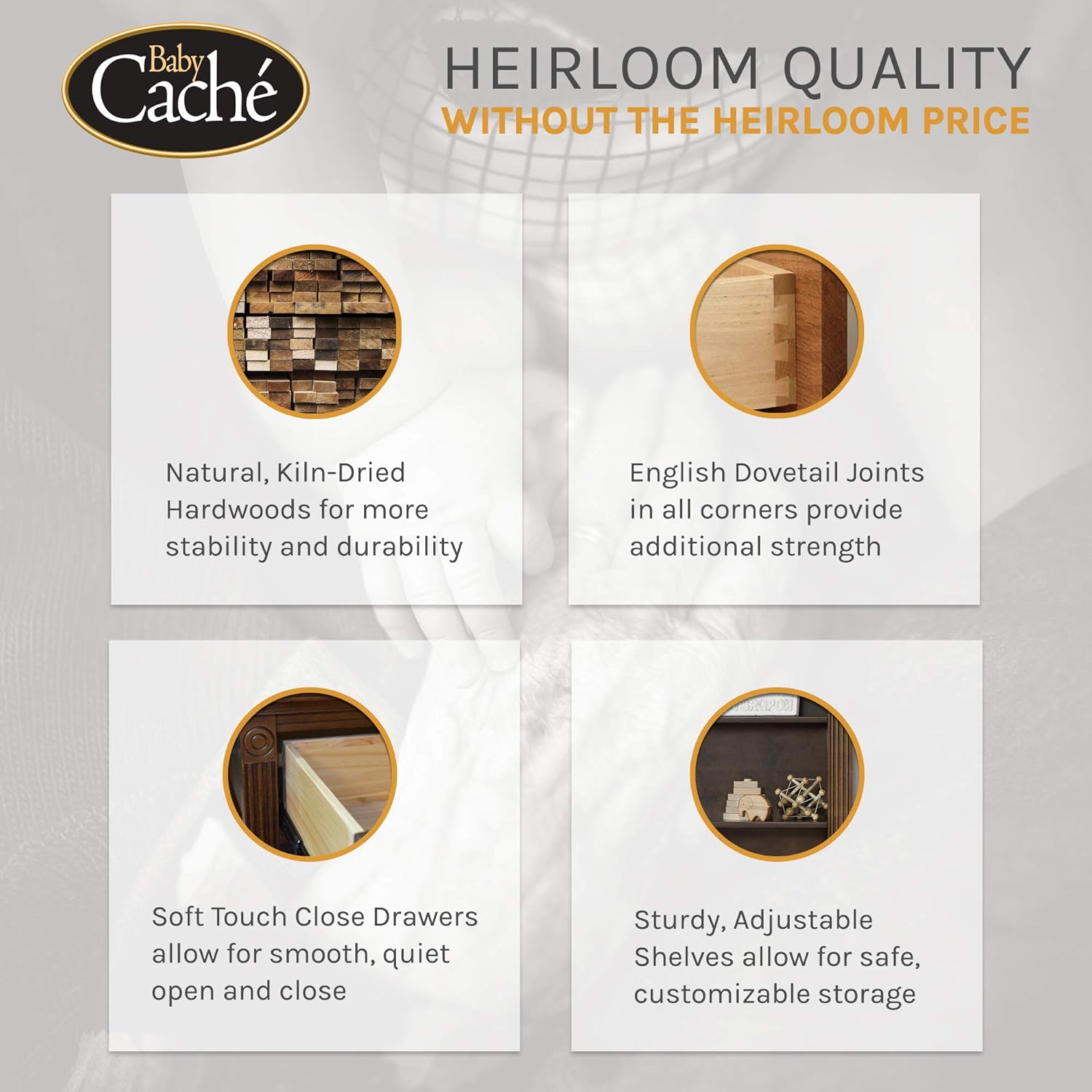 Baby Cache Natural Hardwood Changing Station Table Topper | Montana Collection | Kiln-dried & Hand-Crafted Construction | Espresso