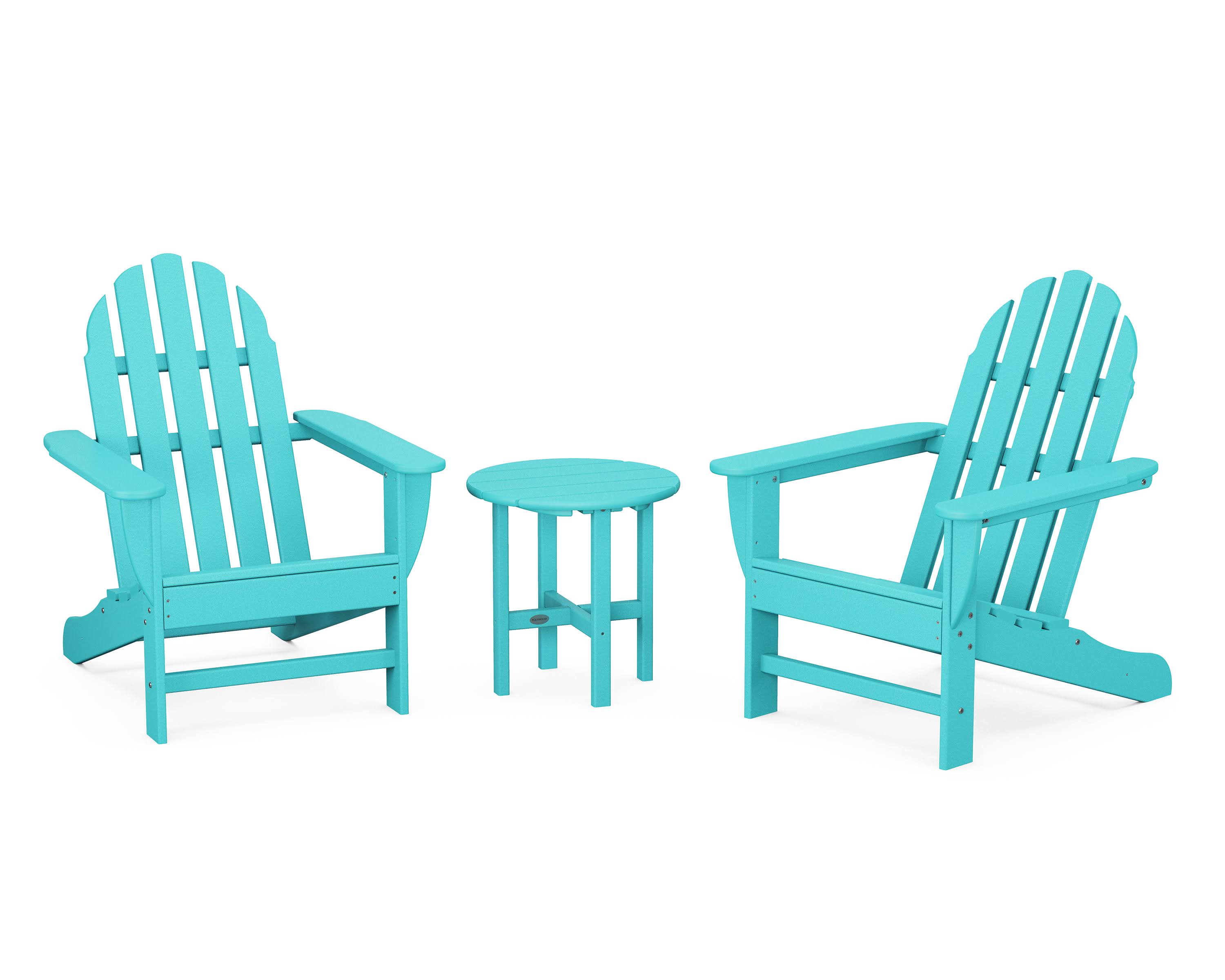POLYWOOD Classic Adirondack 3-Piece Set - Aruba
