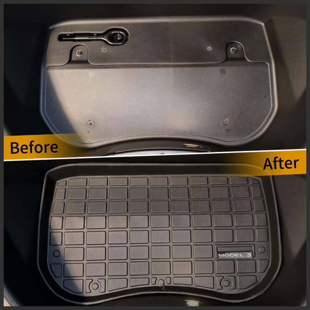 MEALAM Front Trunk Liner for Tesla Model 3 2017-2020 All Weather Odorless Frunk Cargo Mat Accessories (Front Trunk Mat)