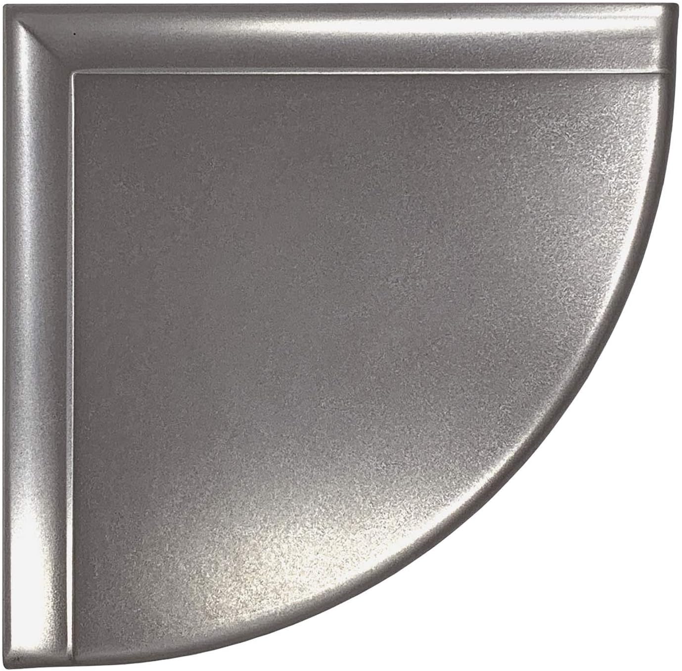 Questech 9 inch Corner Floating Shelf - Polished Bright White Wall Mounted Bathroom Organizer Flatback Pack of 2