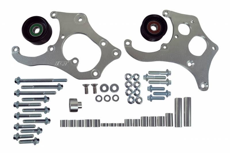 ICT Billet 551494X-1 - Sanden 508 LS1 Corvette A/C Air Conditioner Compressor Bracket Kit LS LSX AC