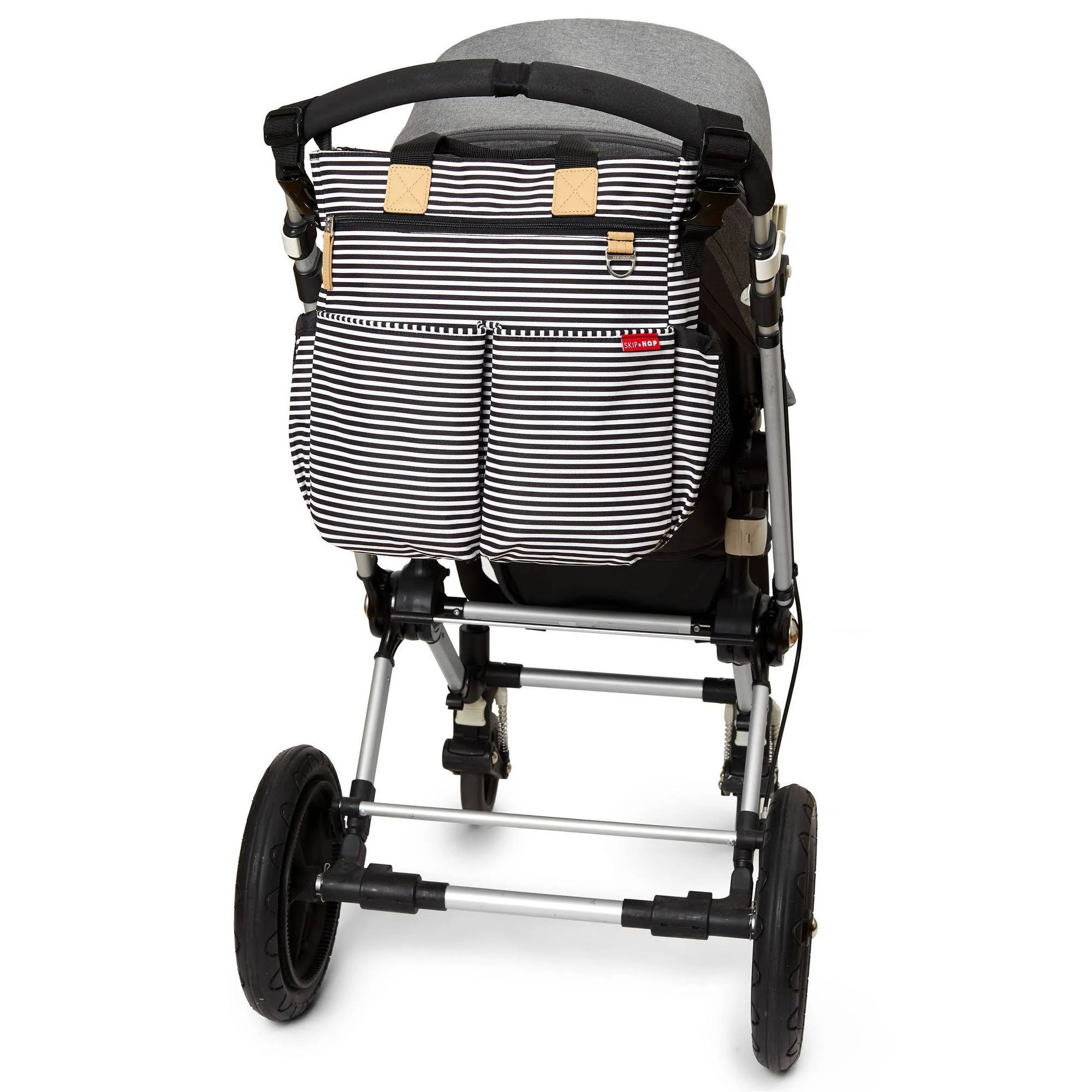 Skip Hop Duo Signature Diaper Bag - Black u0026 White Stripe