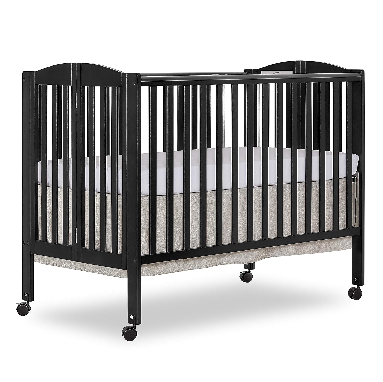 Dream On Me, Full Size 2-in-1 Folding Stationary Side Crib, White 54x31x46 Inch (Pack of 1)