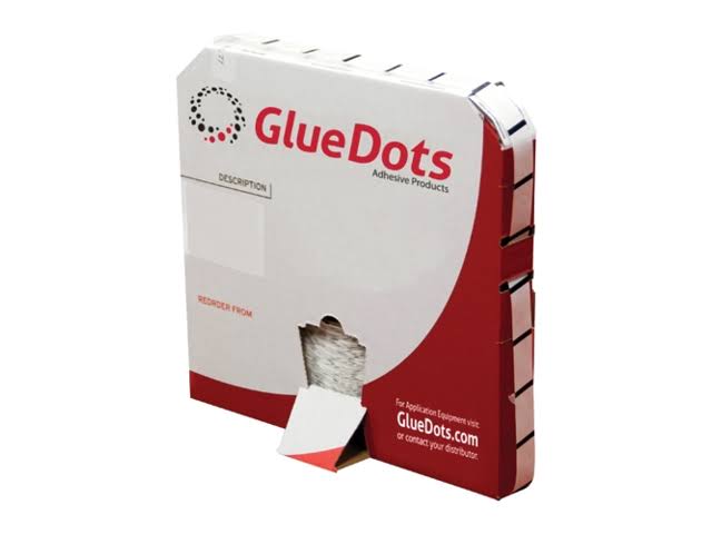 Low Profile 1/2x22 Low Tack Glue Dots (4000 Dots/Roll)