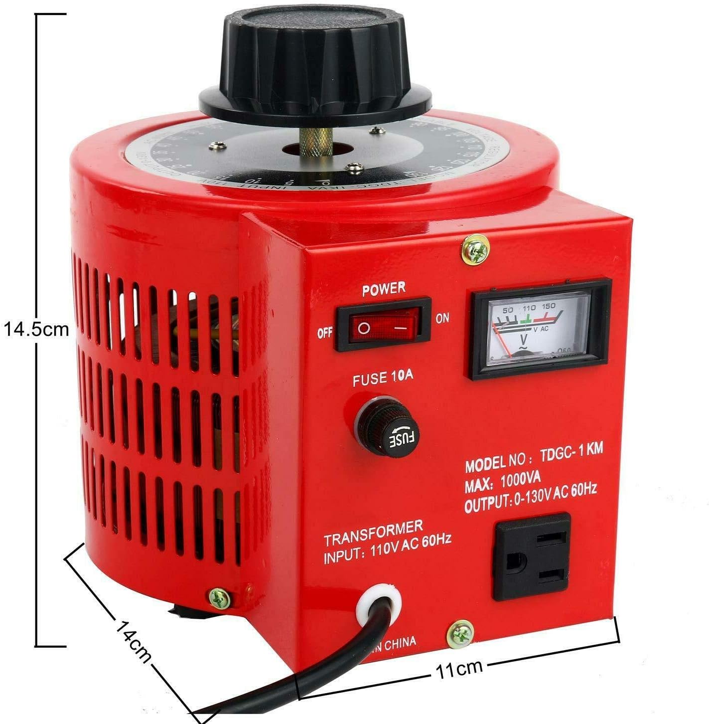 YaeCCC 3 Amp Variable Voltage Transformer, 120VAC Input, 0-120V/130VAC Output Automatic Voltage Converter(300W Max) Pack of 2