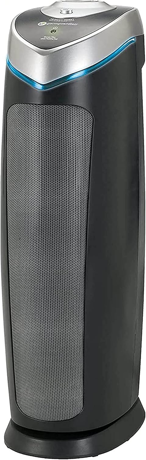 Germ Guardian True HEPA Filter Air Purifier with UV Light Sanitizer, Eliminates Germs, Filters Allergies, Pollen, Smoke, Dust Pet Dander, Mold Odors, Quiet 22 inch 4-in-1 Air Purifier for Home AC4825E