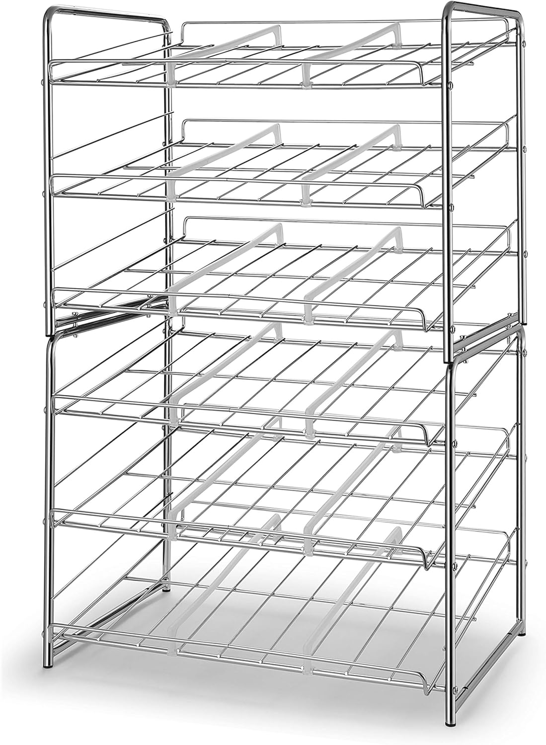 Simple Trending 2-Pack Can Rack Organizer, Stackable Can Storage Dispenser Holds up to 72 Cans for Kitchen Cabinet or Pantry, Bronze Pack of 2