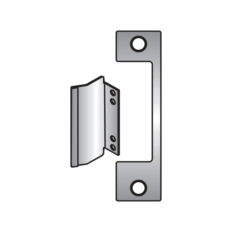 HES Am Faceplate for HES 1006 Series Electric Strikes for Mortise Locksets with Satin Brass AM606