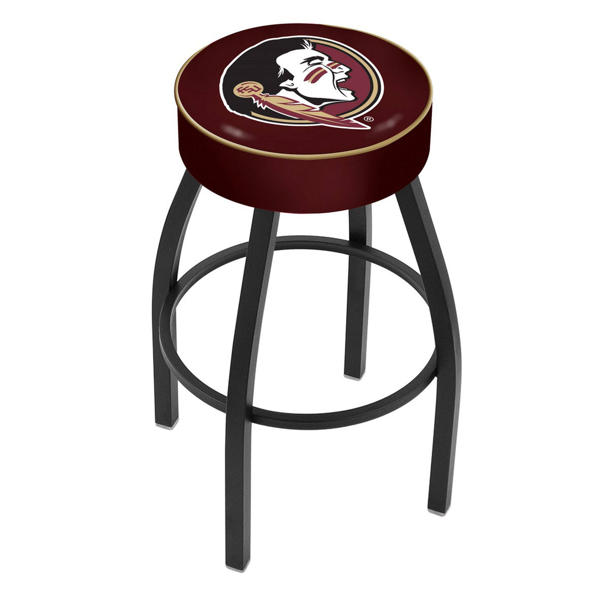 Holland Bar Stool Florida State (Head) 30 inch L8B1 Black Bar Stool