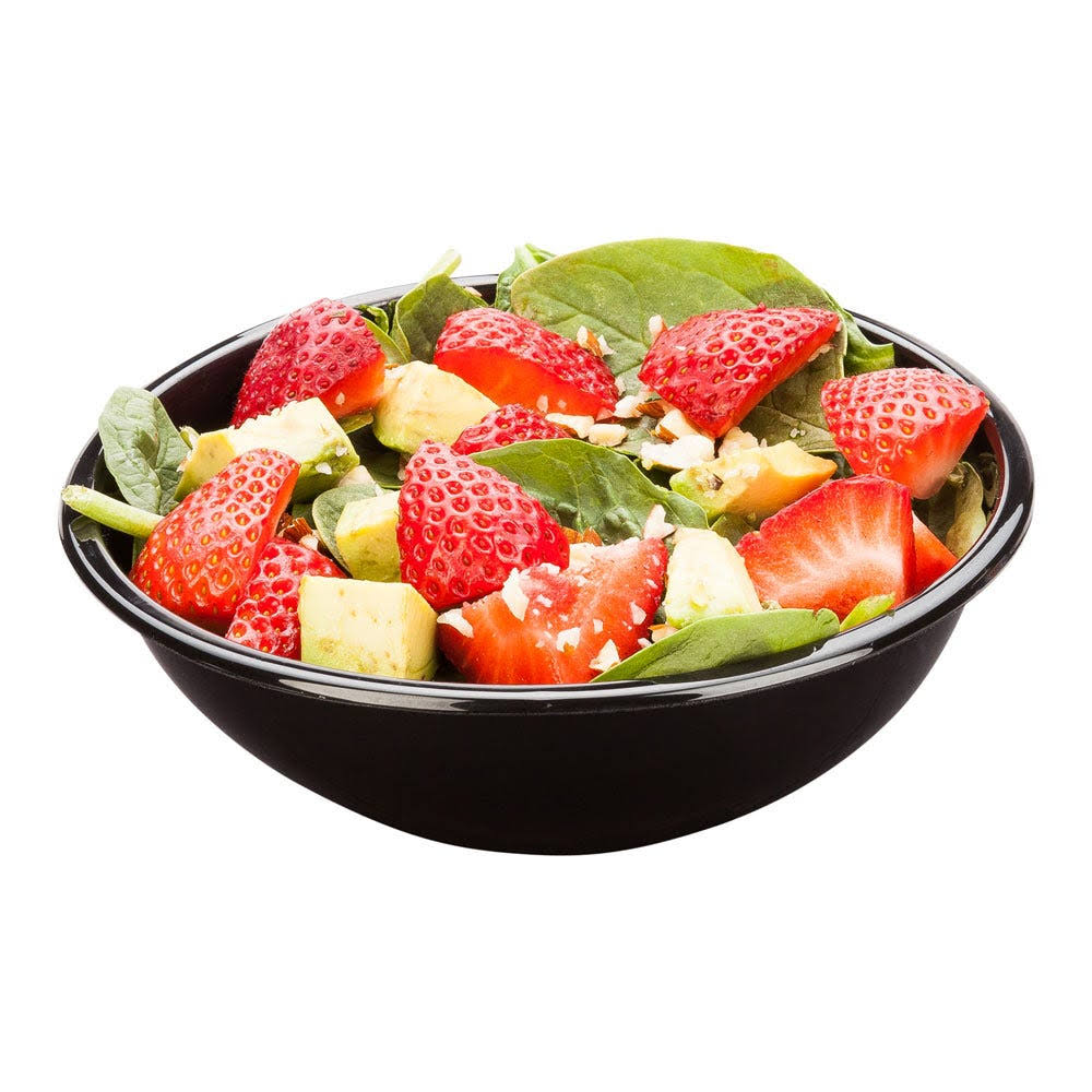 Restaurantware RWP0205B 200 Count Pet Cold Salad Bowl, Medium/17.6 oz, Black
