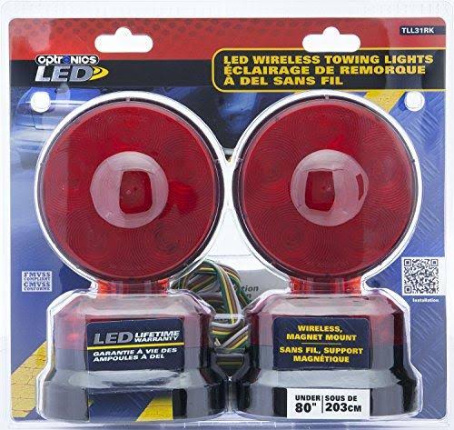 Optronics TLL31RK Red LED Magnet Mount Towing Light Kit, 1 Pack
