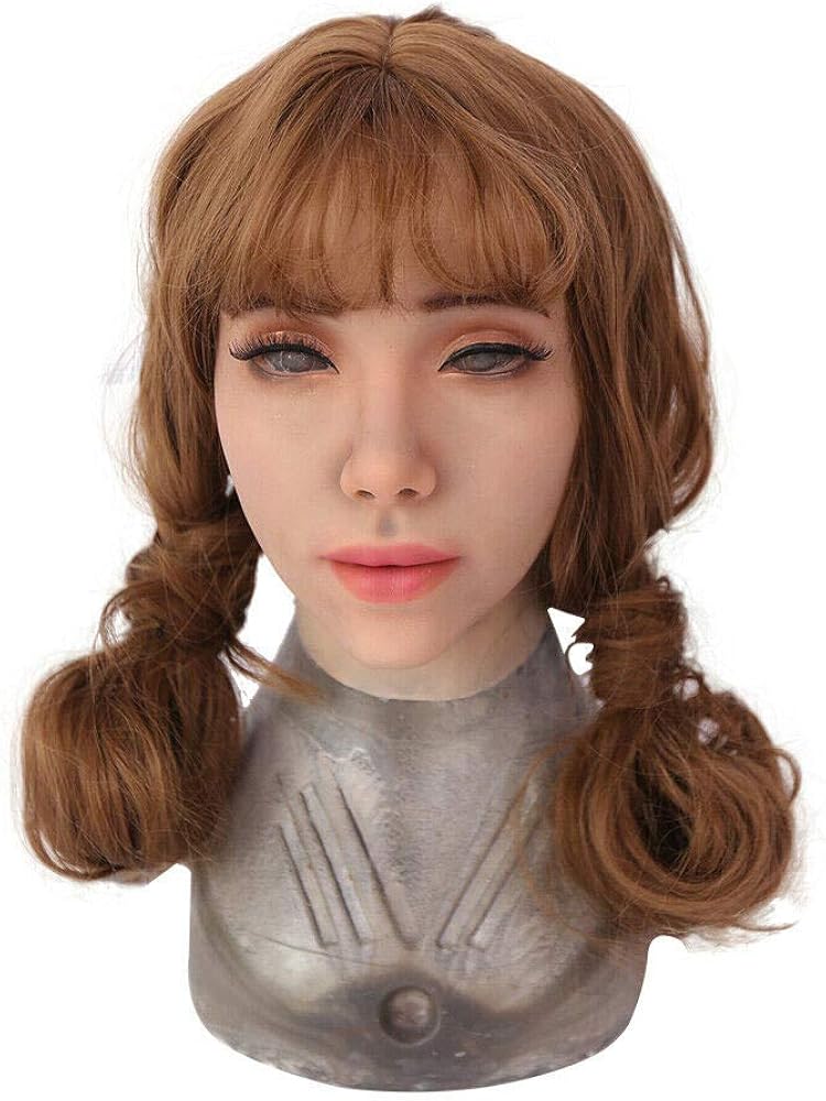 Yuewen Kathy Female Face Mask Realistic Silicone Head Mask for Crossdresser Transgender