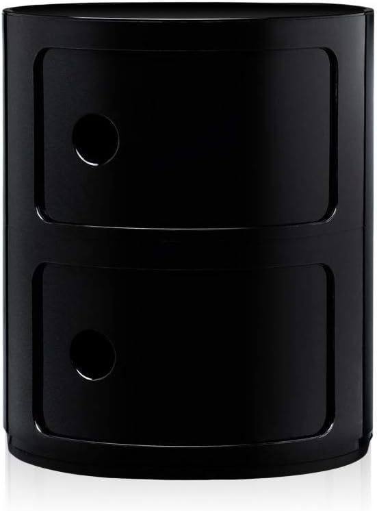 Kartell 2 Drawer Black Componibili Multi-Purpose Storage Unit