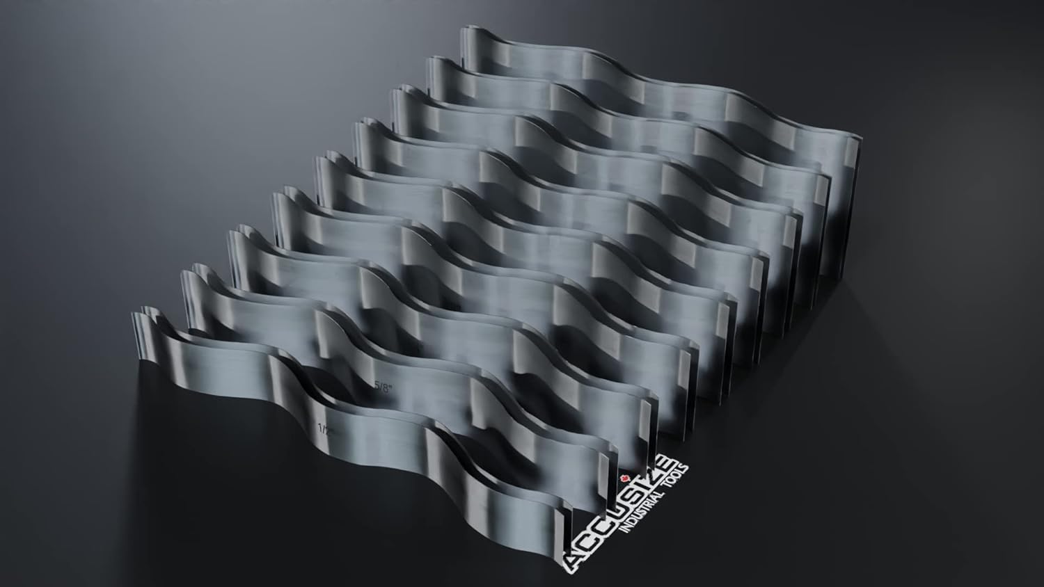 Accusize Industrial Tools 9 Pairs Wavy Parallel Set, 1/2'' to 1-1/2'' by 1/8'' Increment, Eg10-1440 Pack of 2