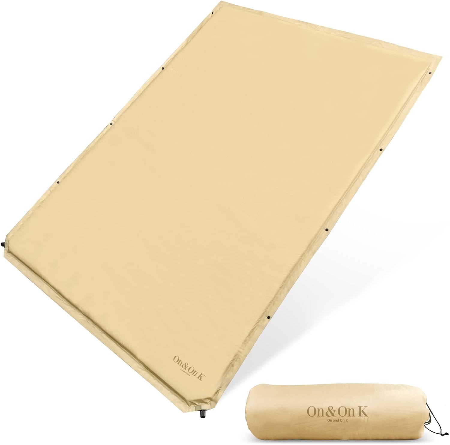 On&On K - Sleeping pad for Camping Mat Self-Inflating Camping Pads for 2 Person Hiking & Camping Accessories Ultralight Easy to Set Up Insulated Camping Mattresses with Carry Bag(Navy)