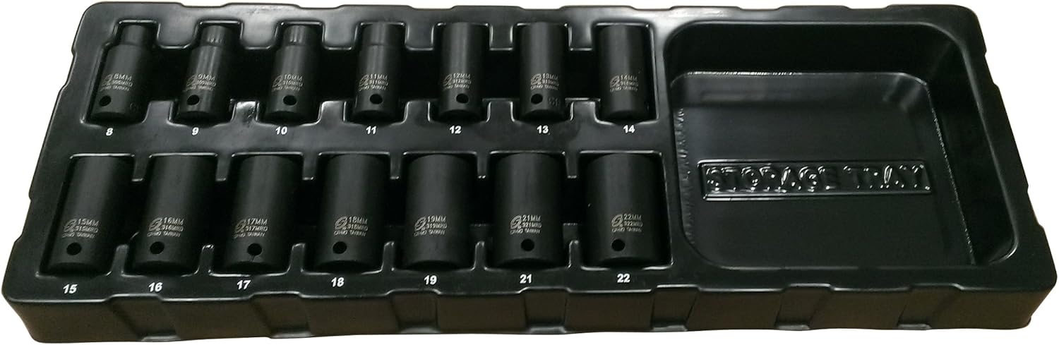 Sunex 3328 Sunex 3328 3/8-Inch Drive Metric Mid-Depth Impact Socket Set, 14-Piece