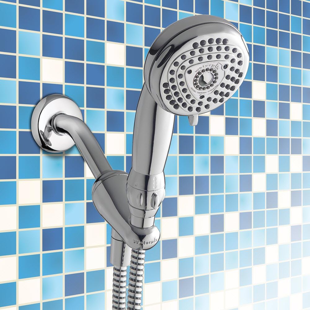Waterpik ECO-563 EcoFlow 5-Mode Low Flow Water Saving Hand Held Shower Head, Chrome Pack of 2