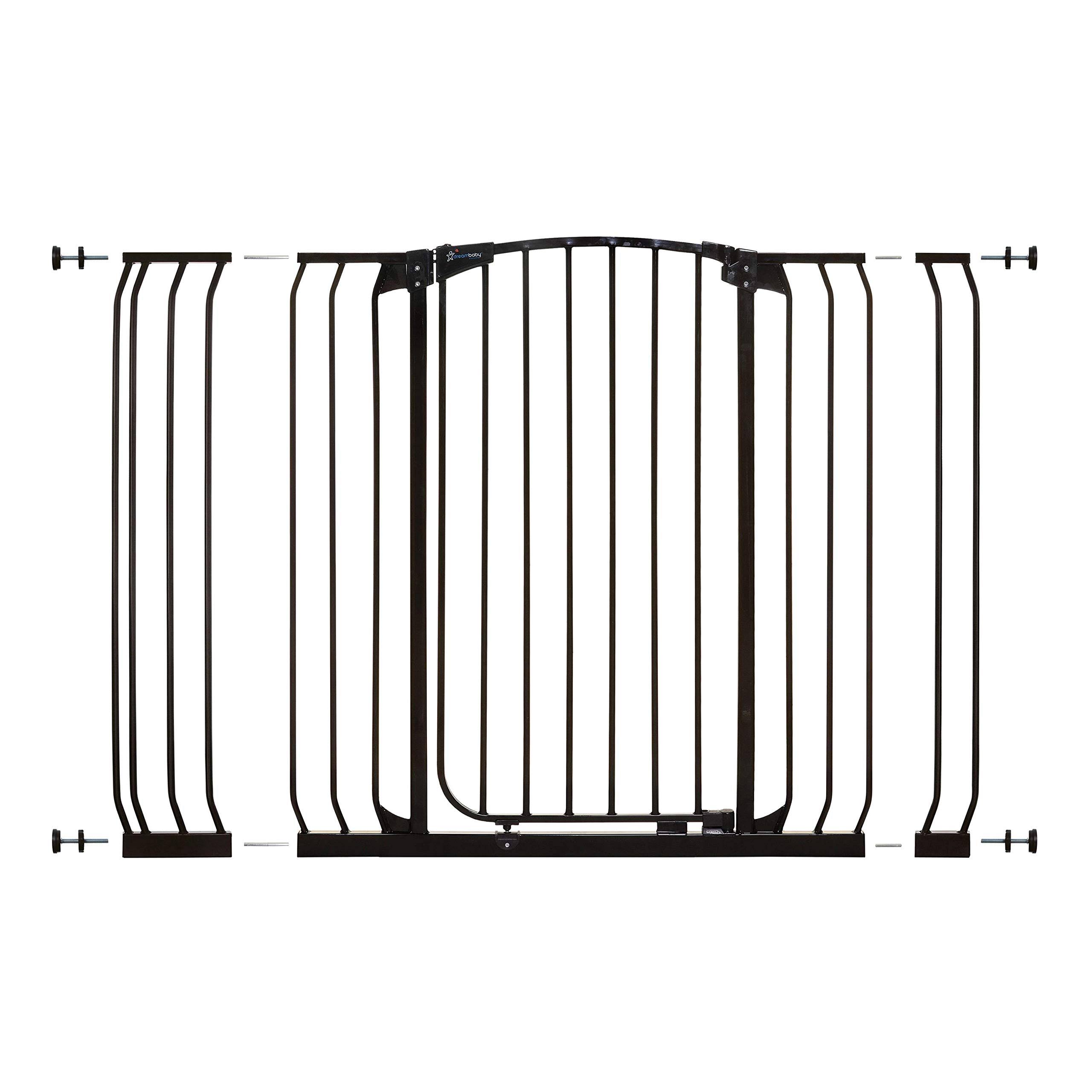 Dreambaby Chelsea Extra-Tall Swing Close Hallway Gate, Black