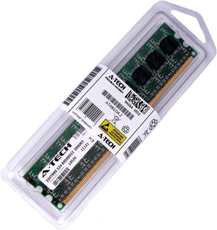 A-Tech 4GB DDR3 1333MHz ECC-UDIMM PC3-10600E 2Rx8 1.5V 240-Pin ECC Unbuffered DIMM Server & Workstation RAM Memory Upgrade Module Pack of 2