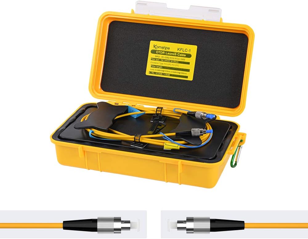 Singlemode Fiber Optic Patch Jump Cable Box，OTDR Launch Cable Box 500 Meter (SC-UPC/LC-UPC) Pack of 2