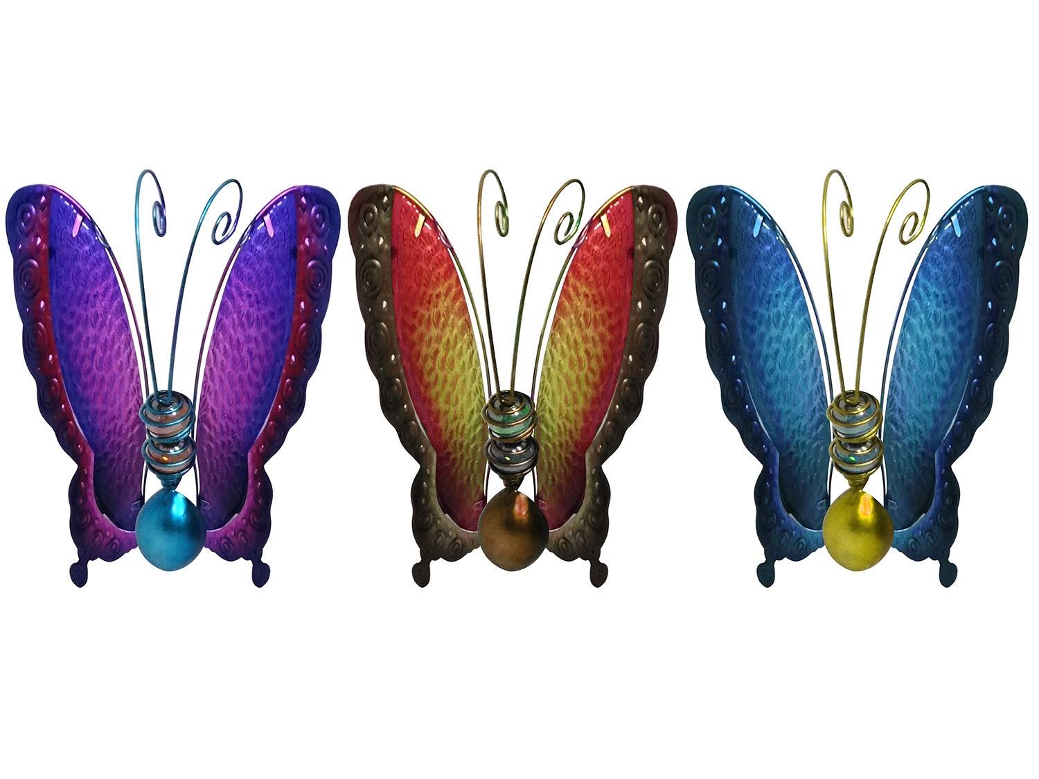 Alpine LJJ408ABB Solar Butterfly Decor - Pack of 6