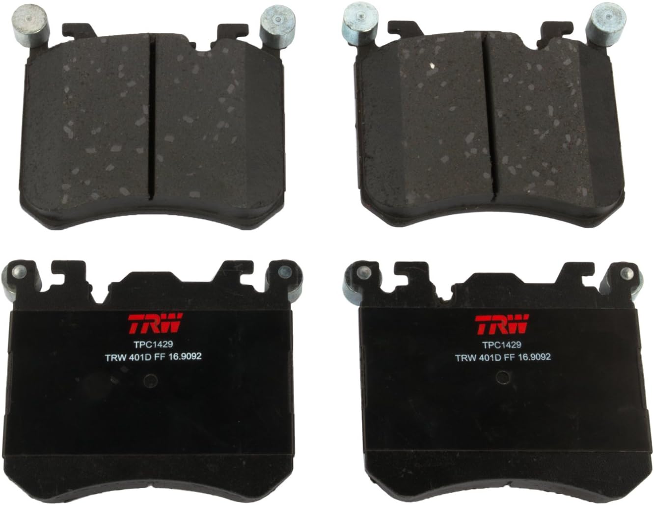 TRW TPC1429 Disc Brake Pad Set for BMW X5: 2010-2013 and other applications Front, Black