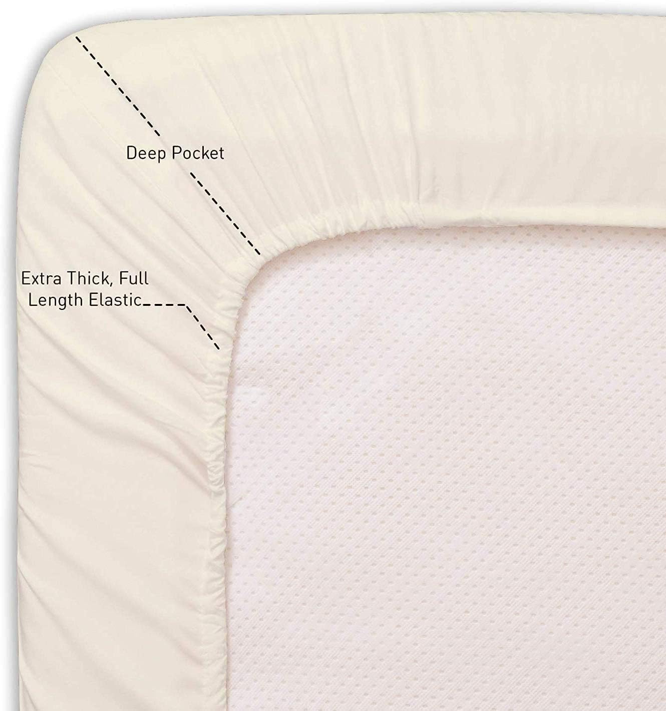 Extra Long Twin XL Sheets Dorm-Twin XL Sheets-Cotton Bed Sheets Twin XL Size-College Dorm Room Bed Sheets Twin XL-16 Inch Deep Pocket Twin XL Fitted Sheet with Elastic All Around(Dark Grey) Pack of 2