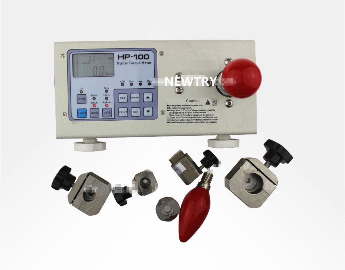 NEWTRY ZQ-11E Lamp Cap Torsion Tester/Torque Meter Electric Machinery Dynamometer Portable Gauge Gram Force Tester (HP-100 Without Fixture)