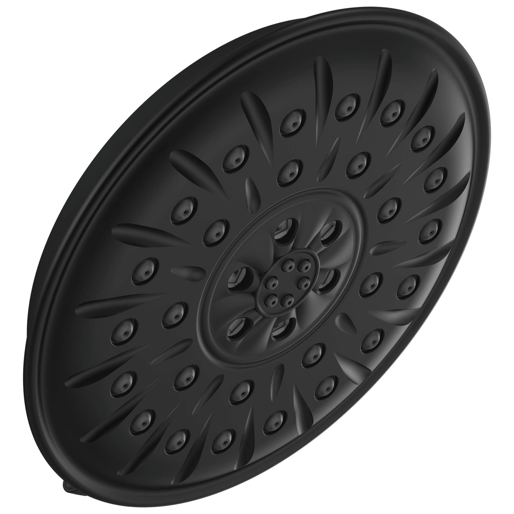Delta Universal Showering Components: UltraSoak 4-Setting Shower Head, Black 52487-BL