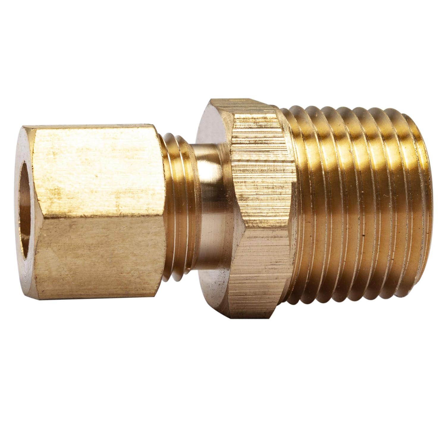 LTWFITTING Brass 5/16 OD x 3/8 Male NPT Compression Connector Fitting(Pack of 200)
