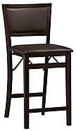 Linon Home Decor Keira Pad Back Folding Counter Stool, 24-Inch