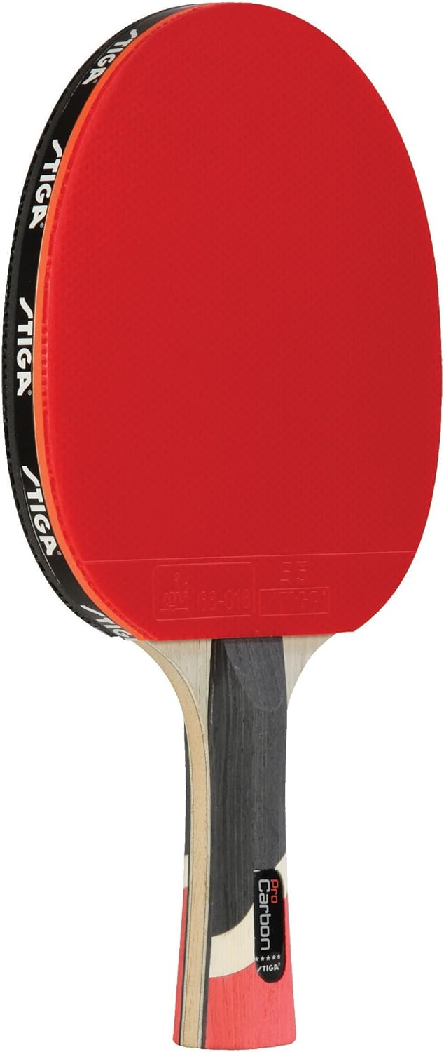 Pro Carbon Performance-Level Table Tennis Racket with Carbon Technology for Tournament Play,red Pack of 2