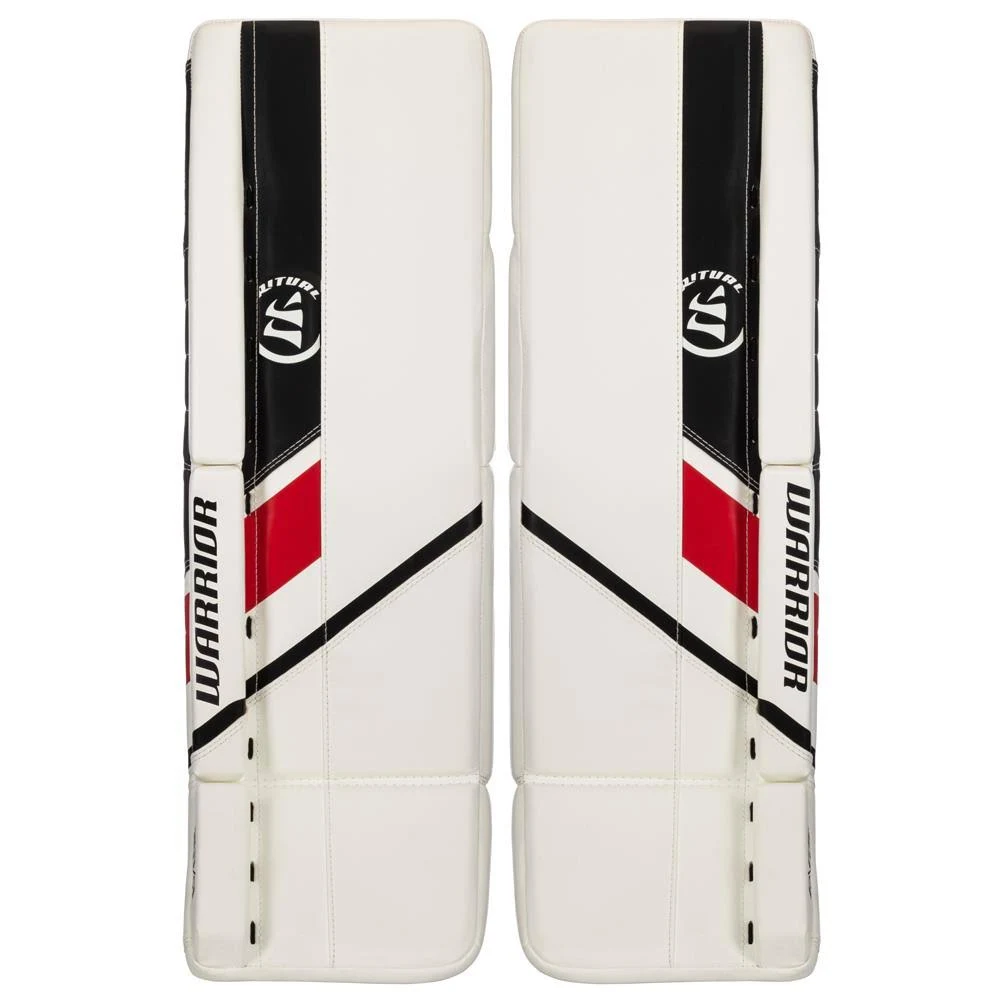Warrior Ritual G5 Goalie Leg Pads - Junior - White/Black/Red - 24+1x22