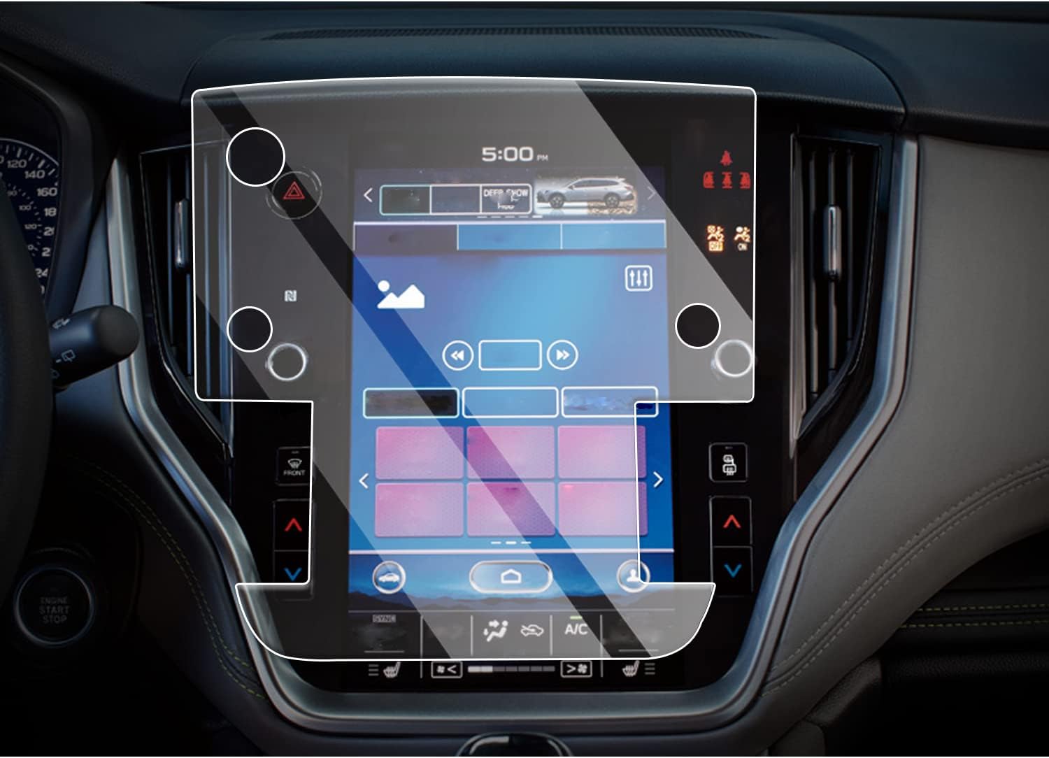 CDEFG Screen Protector for 2020 2021 2022 S*ubaru Outback Legacy 11.6 Inch Touch Screen Protector Foils Navigation Display Protective Film Tempered Glass 9H Hardness HD Clear Pack of 2