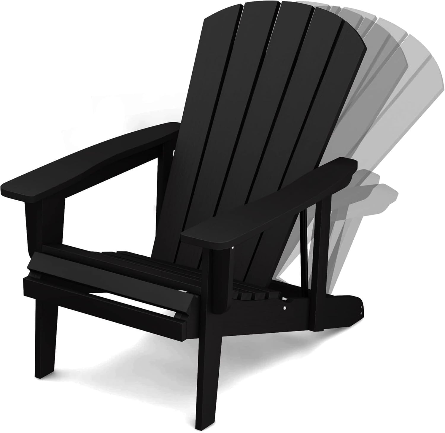 SERWALL Adirondack Chair, Adjustable Backrest Weather Resistant Adirondack Chair - Cyan Blue