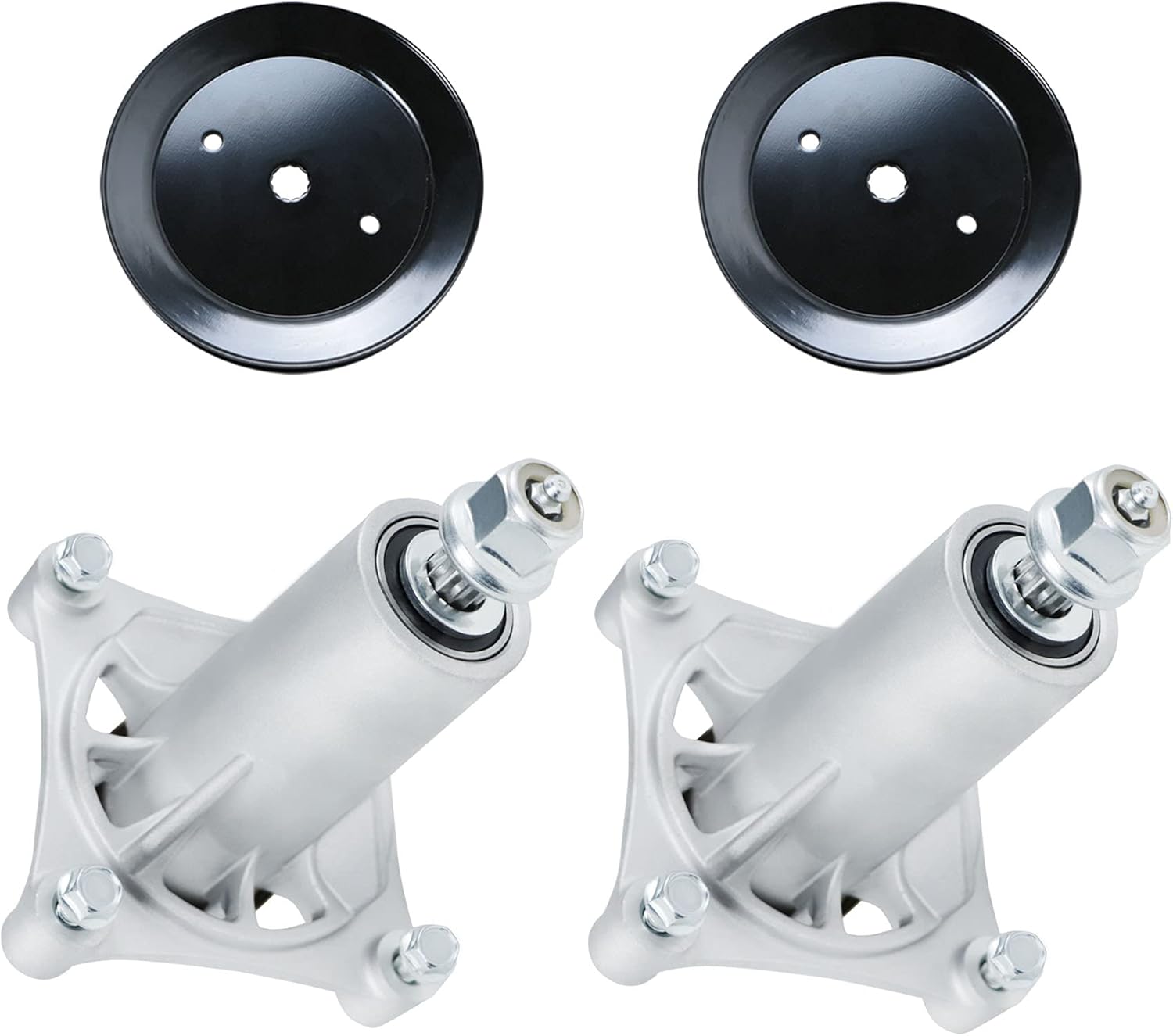 Magorfas 2 Pack 187292 192870 Deck Spindle Assembly with Pulley Replaces 532192870 532187292 Pulley 195945 197473 532195945 Fits AYP 42