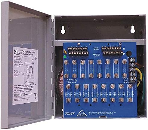 Steel Power Supply 16Fuse 24Vac @ 12.5A with Gray Finish