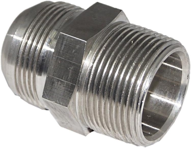 RFS Stainless Steel JIC Flared Tube Fitting, Straight, 3/8