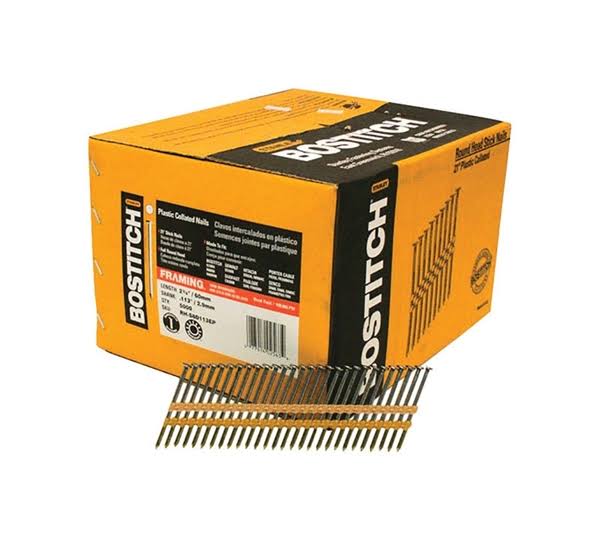 Stanley Bostitch Rh-s6dep 2 inch by 0.113 Smooth Shank 21 Degree Plastic Collated Stick Framing Nails (Pack of 6000)