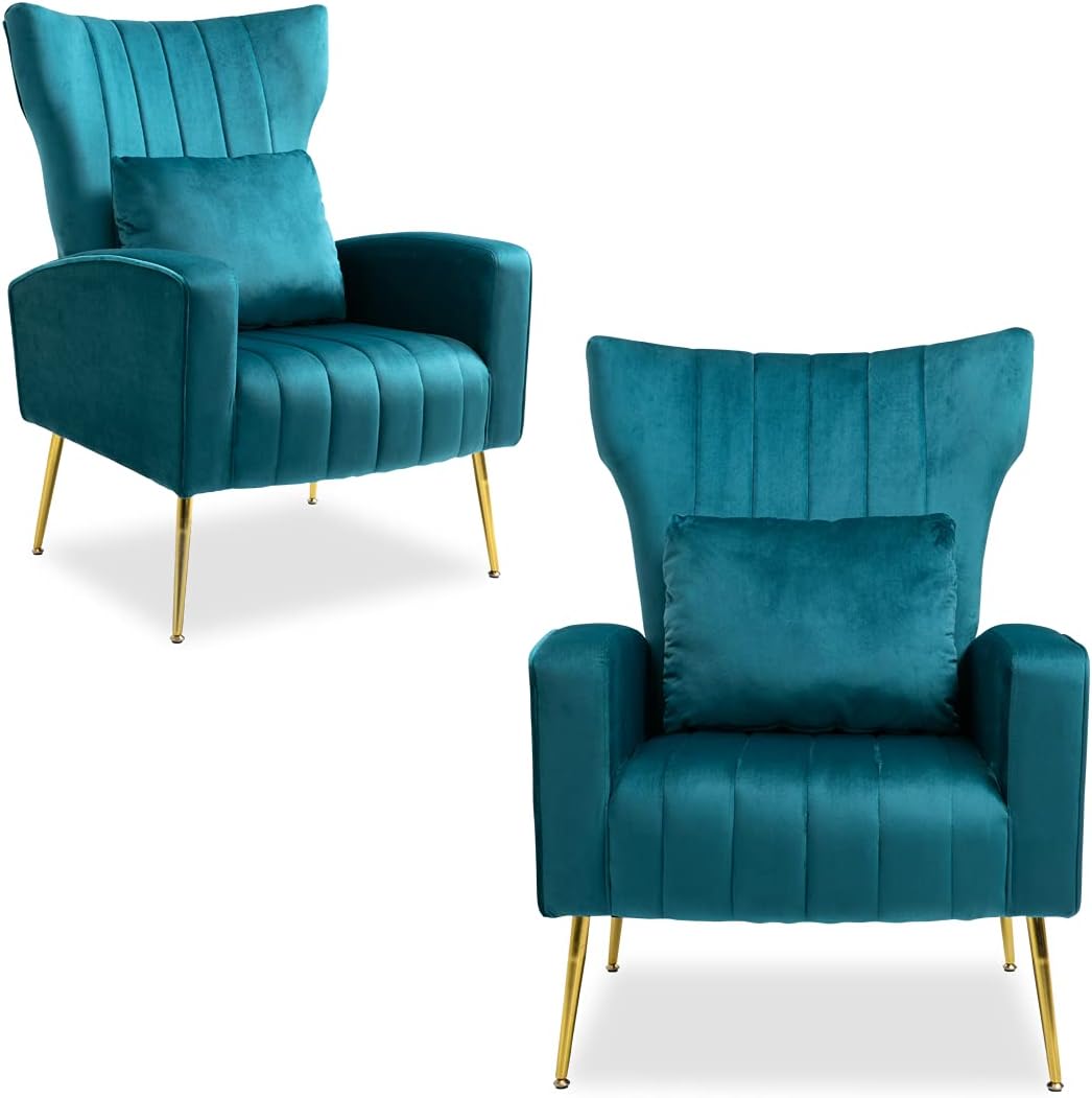 Accent Chairs for Living Room,Accent Chair DIFEISI Side Chair for Bedroom Reading Chair,Velvet Chair Room Chair Sofa Set Armchair