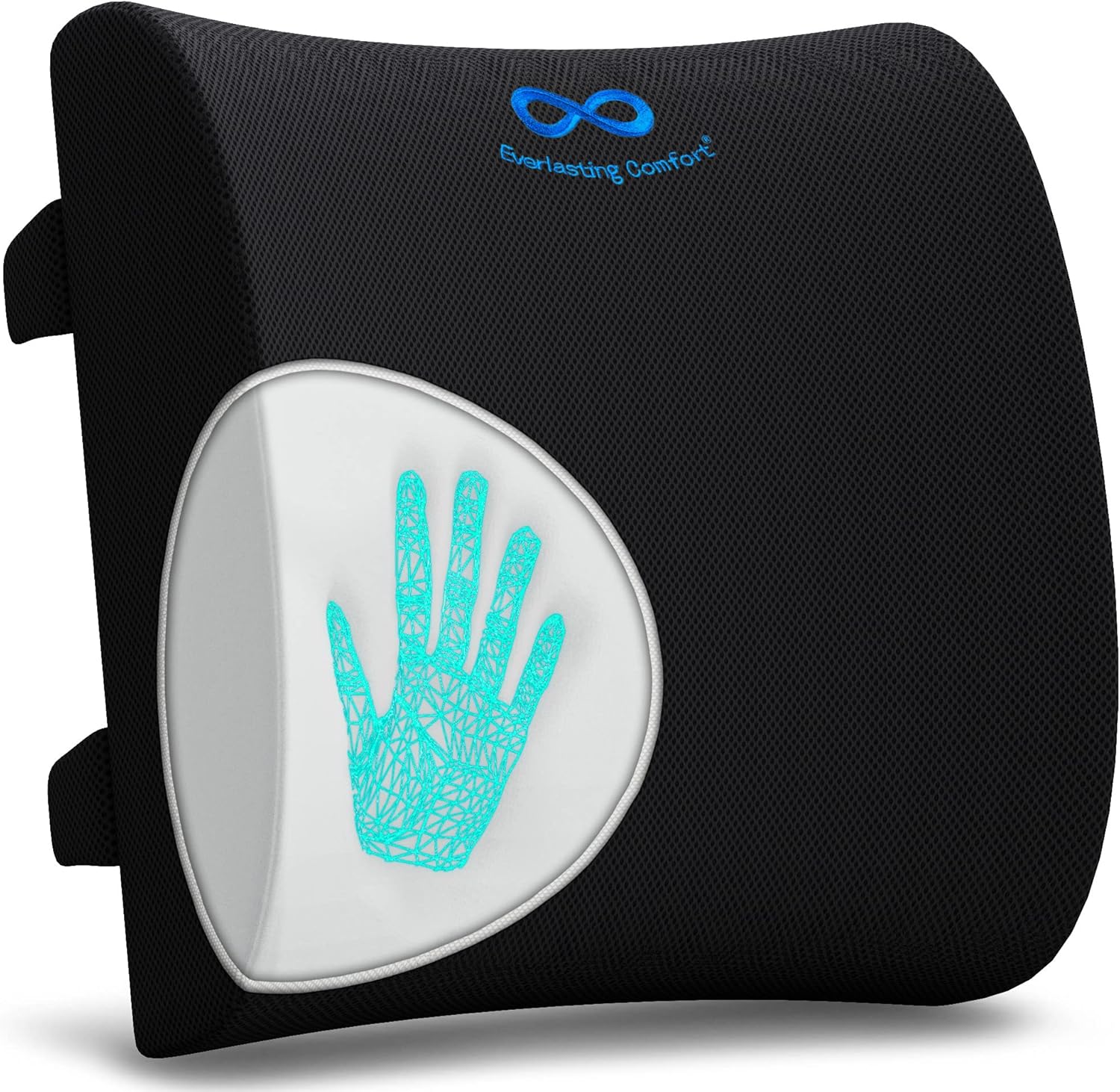 Everlasting Comfort Lumbar Support Pillow for Office Chair Back - Improve Posture While Sitting - Memory Foam Cushion Design for Computer Desk, Car, Gaming, Couch, Recliner