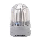 Werma Industrial Signal Beacon: Clear/White, Permanent or Blinking (1 Hz on for 480ms), 12/24 VAC/VDC (PN#26241070)