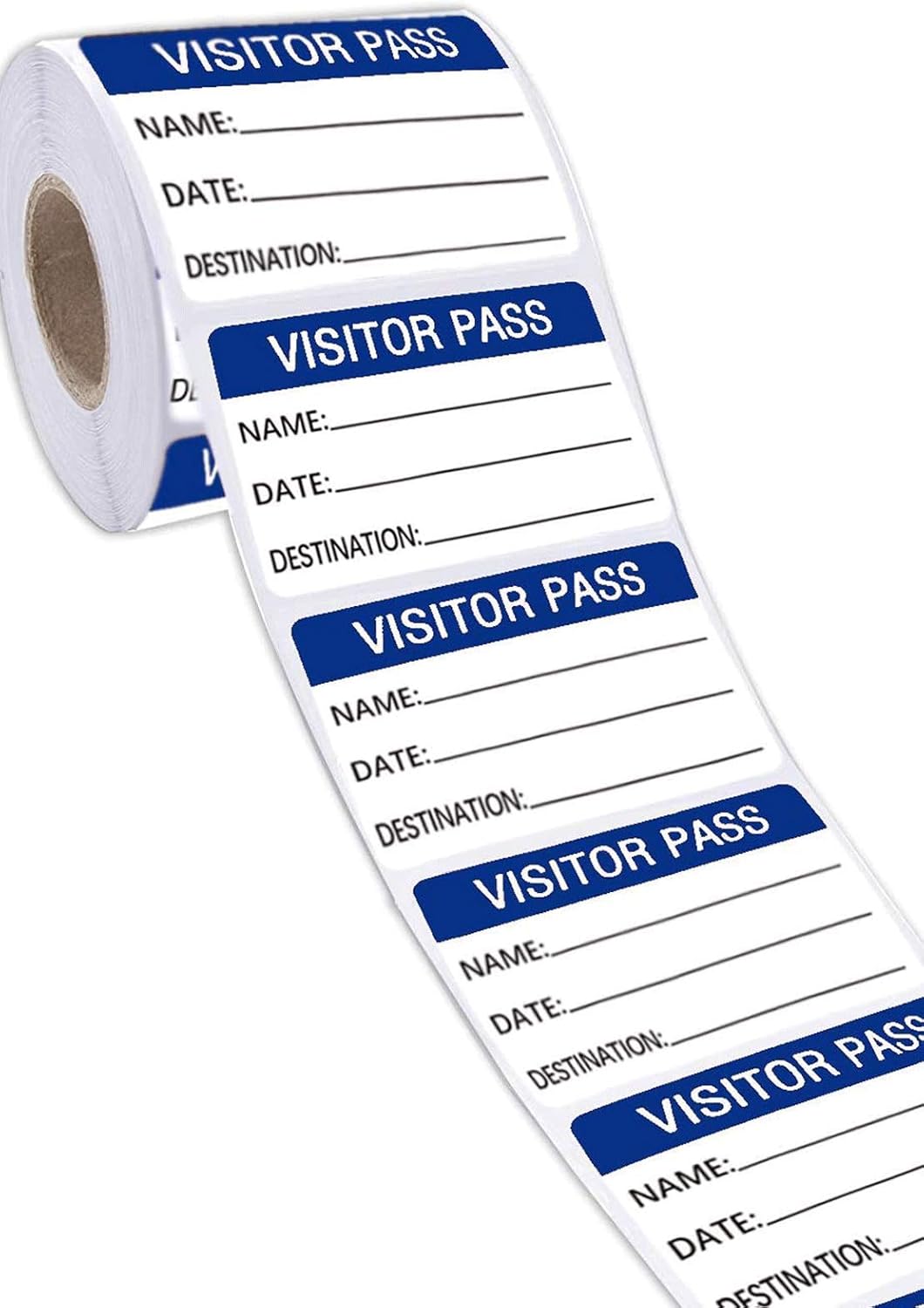 Blue Visitor Pass 2 X 3 Inch 250 Fluorescent Name Identification Labels Stickers - Name Tag Stickers for at Exhibition School Museum, Business Pack of 2