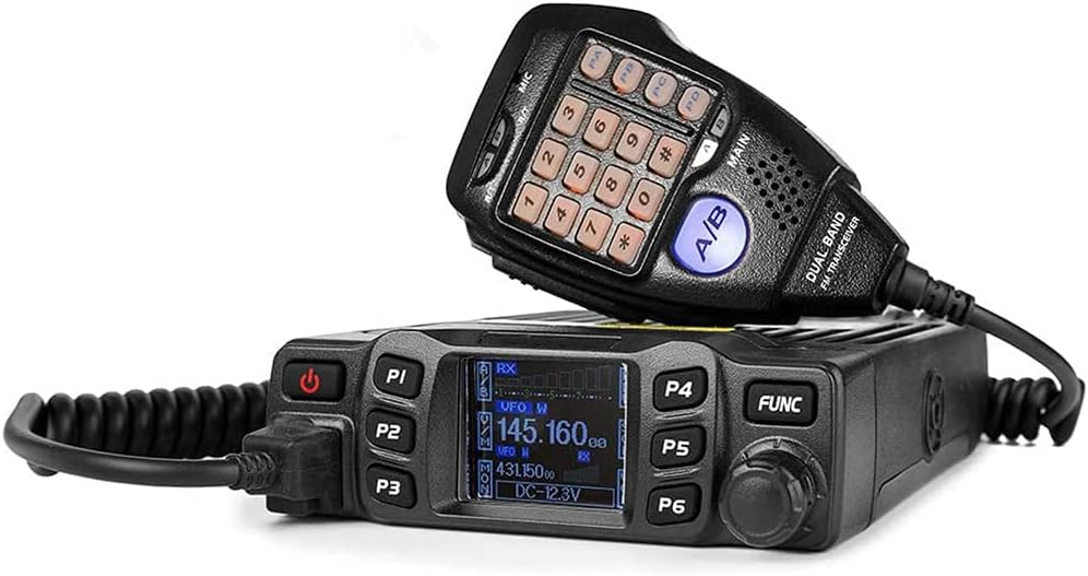 AnyTone AT-778UV II Mobile Ham Radio 25 Watt Mini Dual Band VHF UHF Two Way Radios Compact Amateur Transceiver for Car Vehicle, Support Chirp